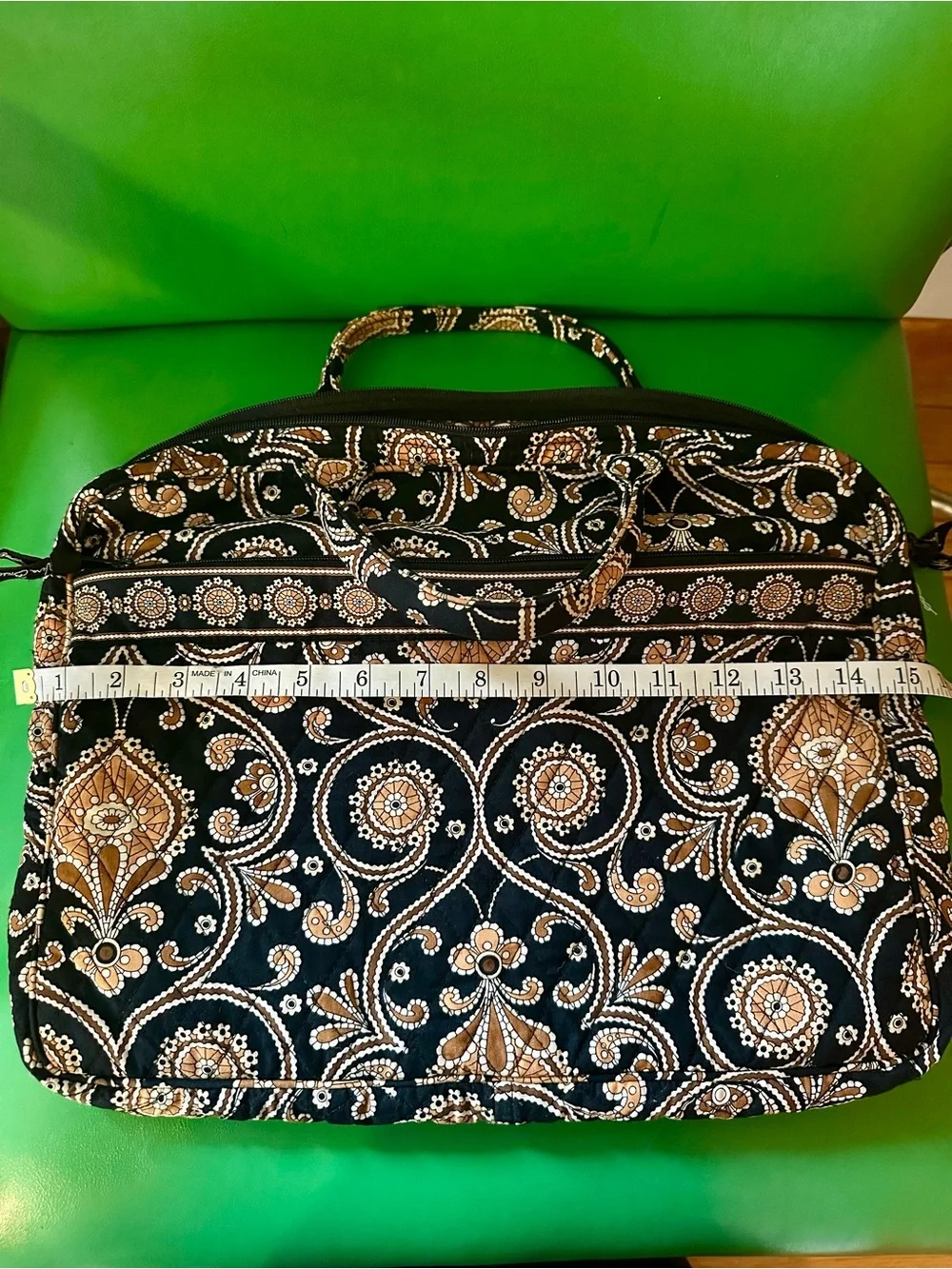 Vera Bradley Cafe Latte Pattern Laptop Bag